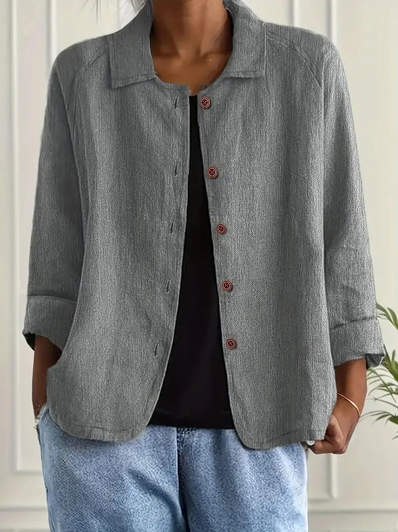 Bella | Dames Casual Lichtgewicht Jas Met Knoopsluiting Aan De Voorkant