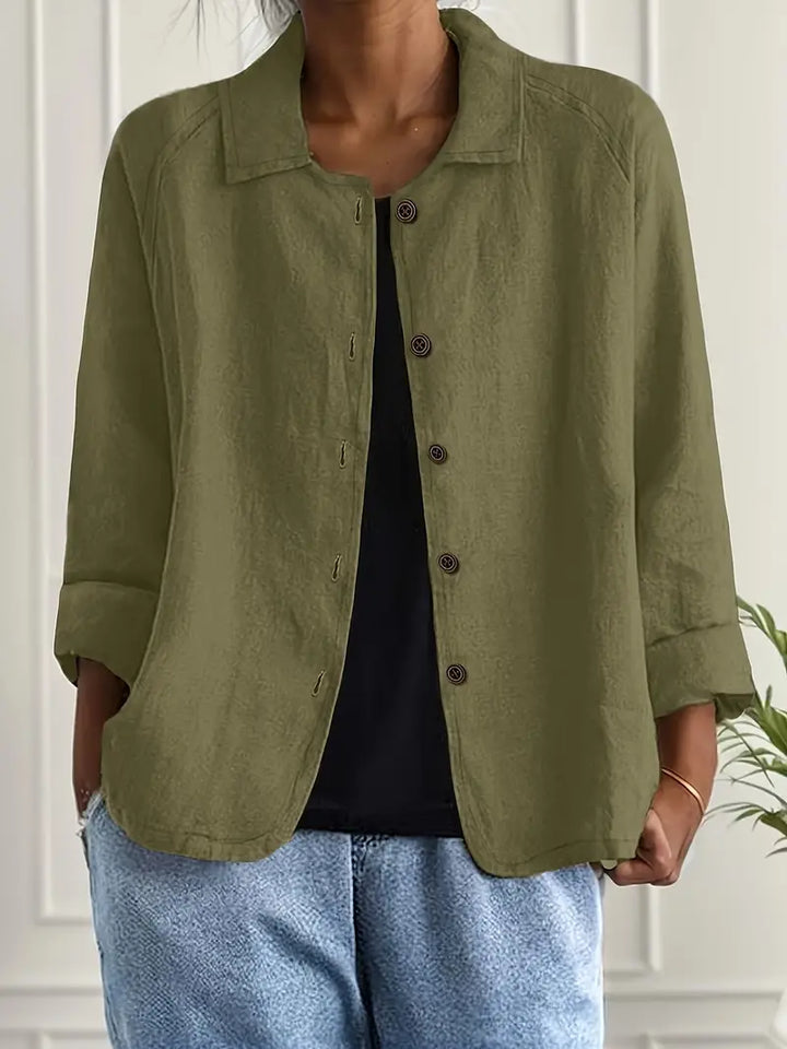 Bella | Dames Casual Lichtgewicht Jas Met Knoopsluiting Aan De Voorkant