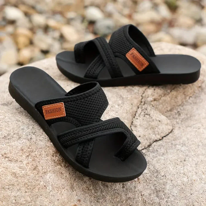Bailey | Dames Instap Platte Band Sandalen