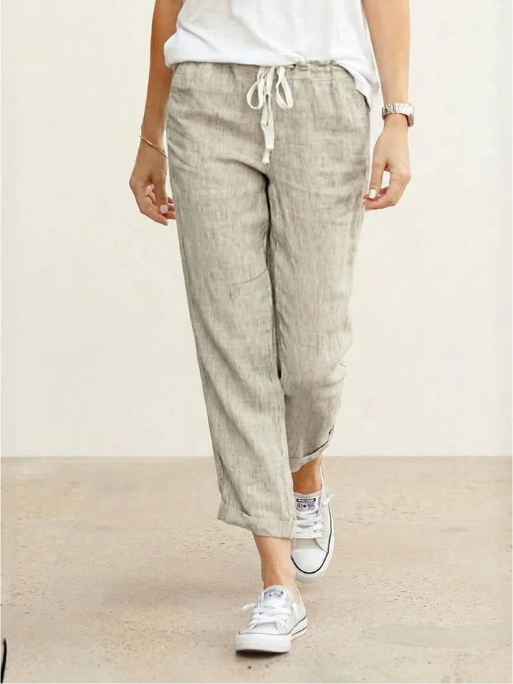 Juliana | Dames Casual Slim Fit Broek Met Trekkoord Taille