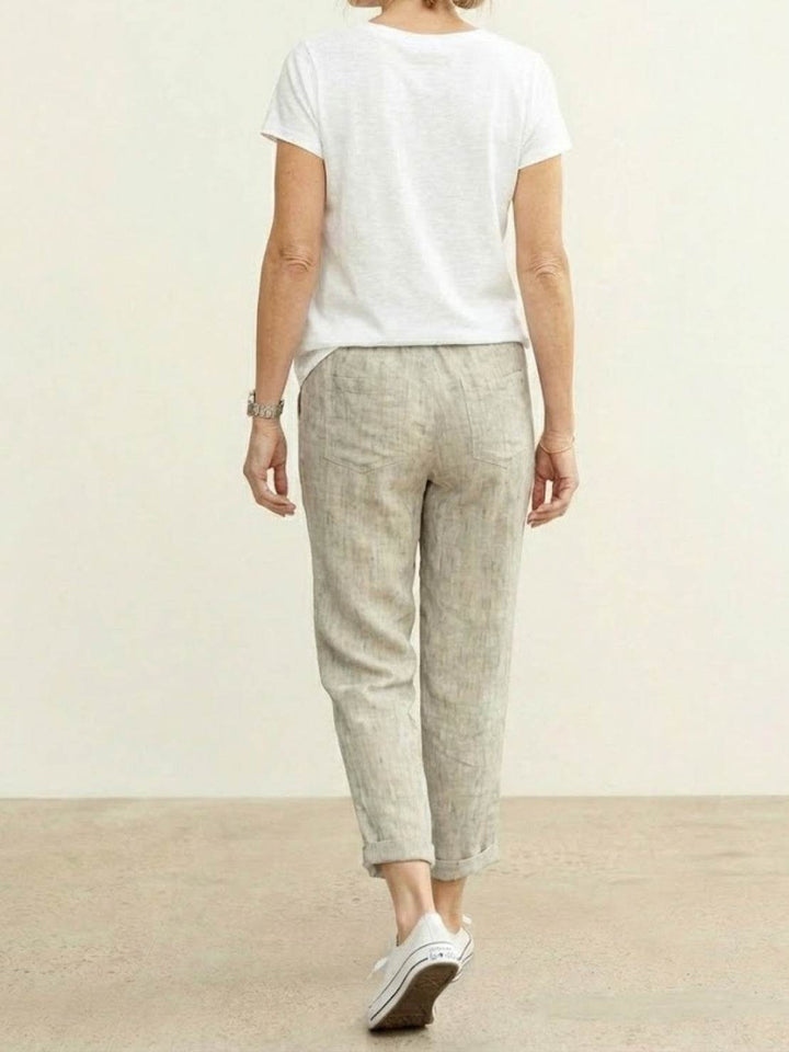 Juliana | Dames Casual Slim Fit Broek Met Trekkoord Taille