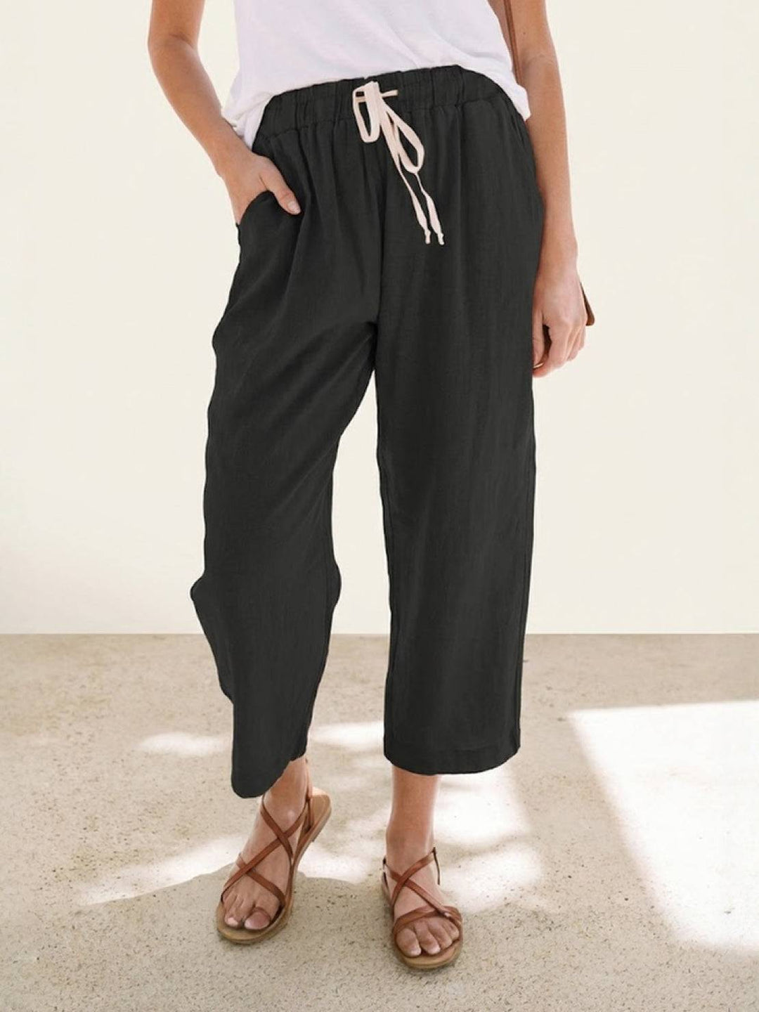 Juliana | Dames Casual Slim Fit Broek Met Trekkoord Taille