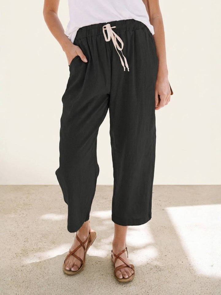 Juliana | Dames Casual Slim Fit Broek Met Trekkoord Taille
