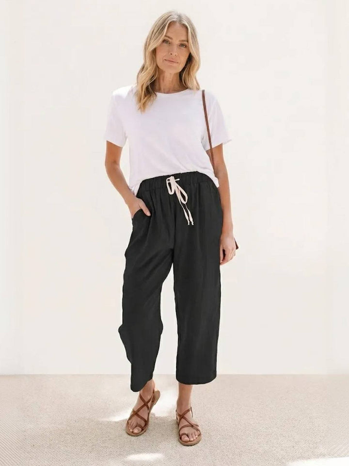 Juliana | Dames Casual Slim Fit Broek Met Trekkoord Taille
