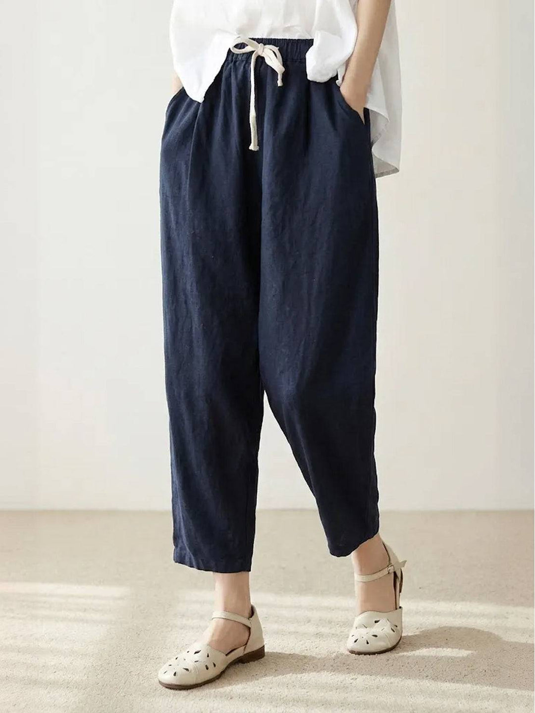 Juliana | Dames Casual Slim Fit Broek Met Trekkoord Taille