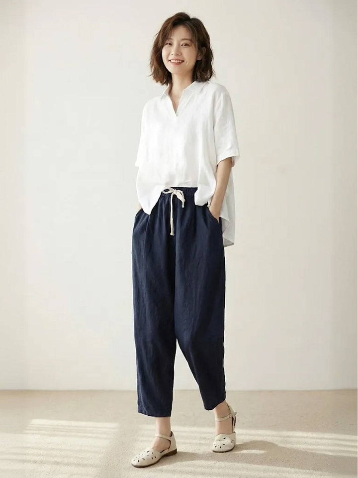 Juliana | Dames Casual Slim Fit Broek Met Trekkoord Taille