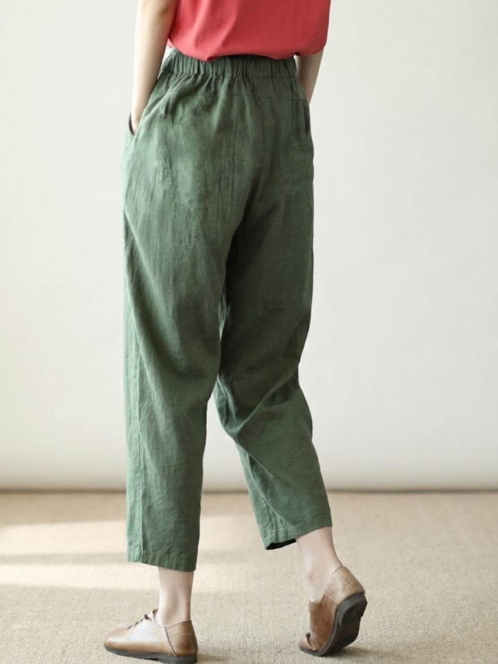 Juliana | Dames Casual Slim Fit Broek Met Trekkoord Taille
