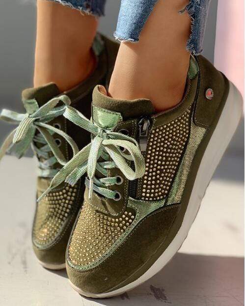 Brianna | Dames Vetersneakers Met Plateauzool