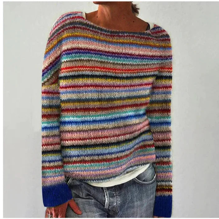 Jessica | Dames Kleurrijke Fair Isle Gebreide Trui