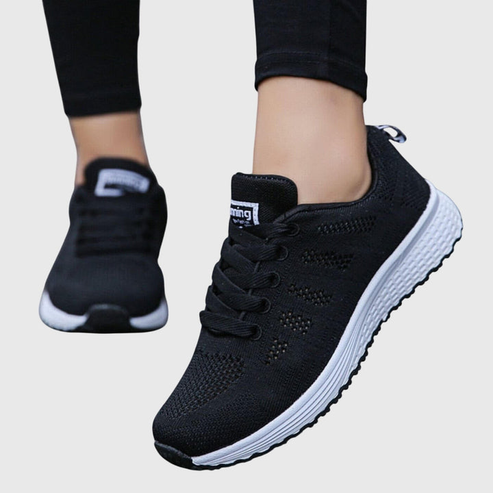 Greta | Dames ademende vetersneakers