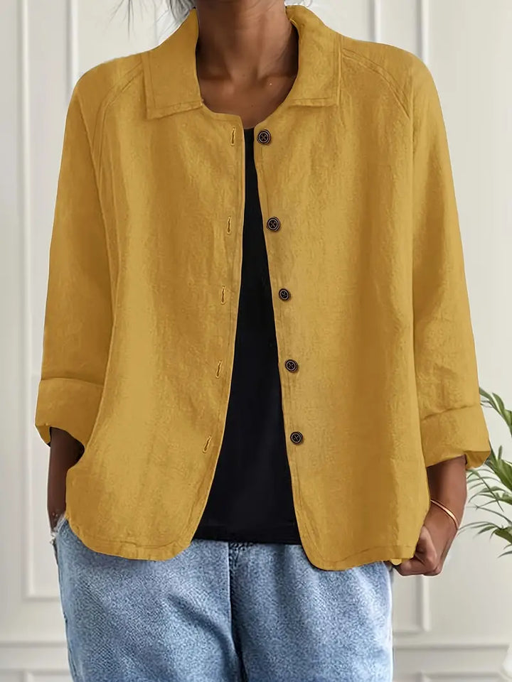 Bella | Dames Casual Lichtgewicht Jas Met Knoopsluiting Aan De Voorkant