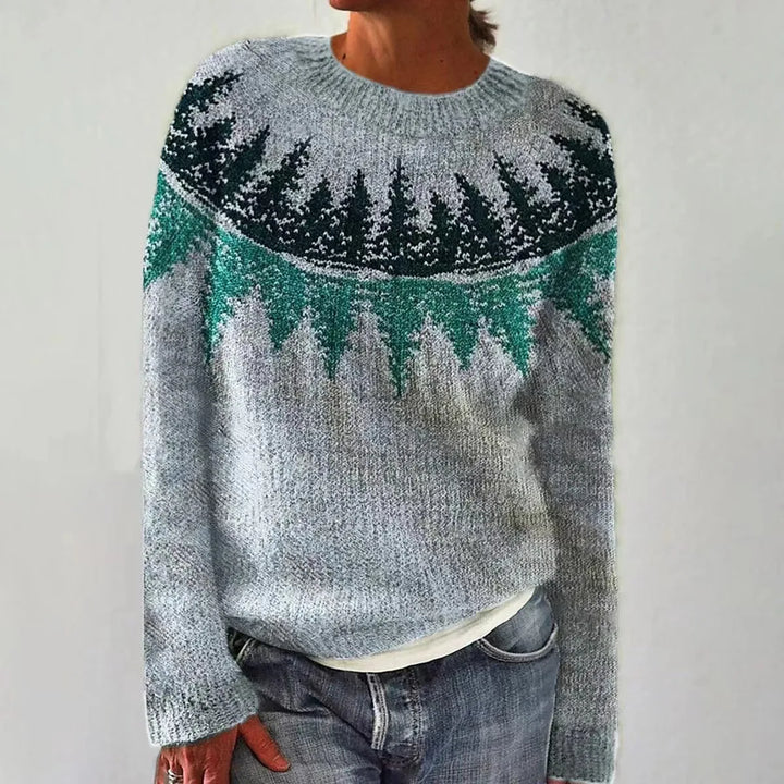 Jessica | Dames Kleurrijke Fair Isle Gebreide Trui