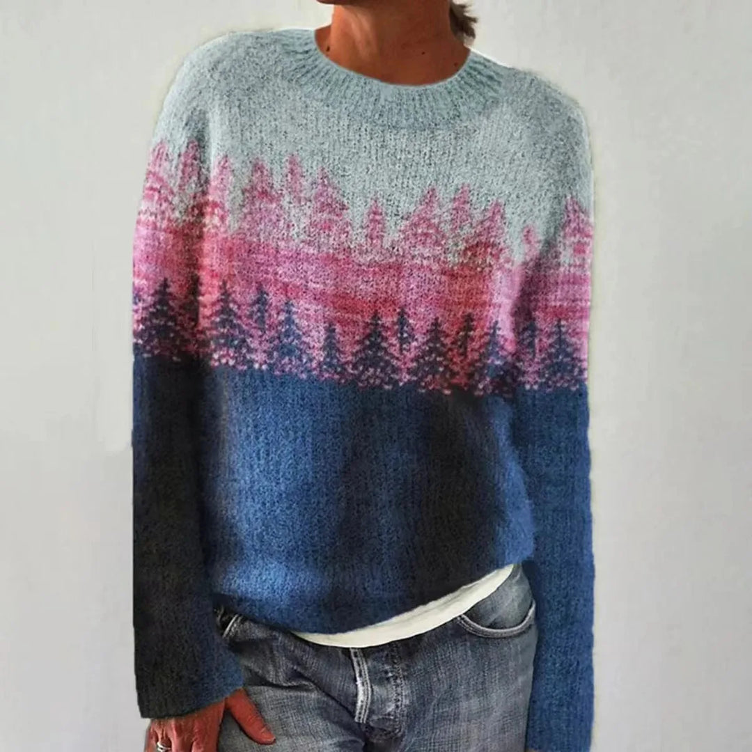 Jessica | Dames Kleurrijke Fair Isle Gebreide Trui
