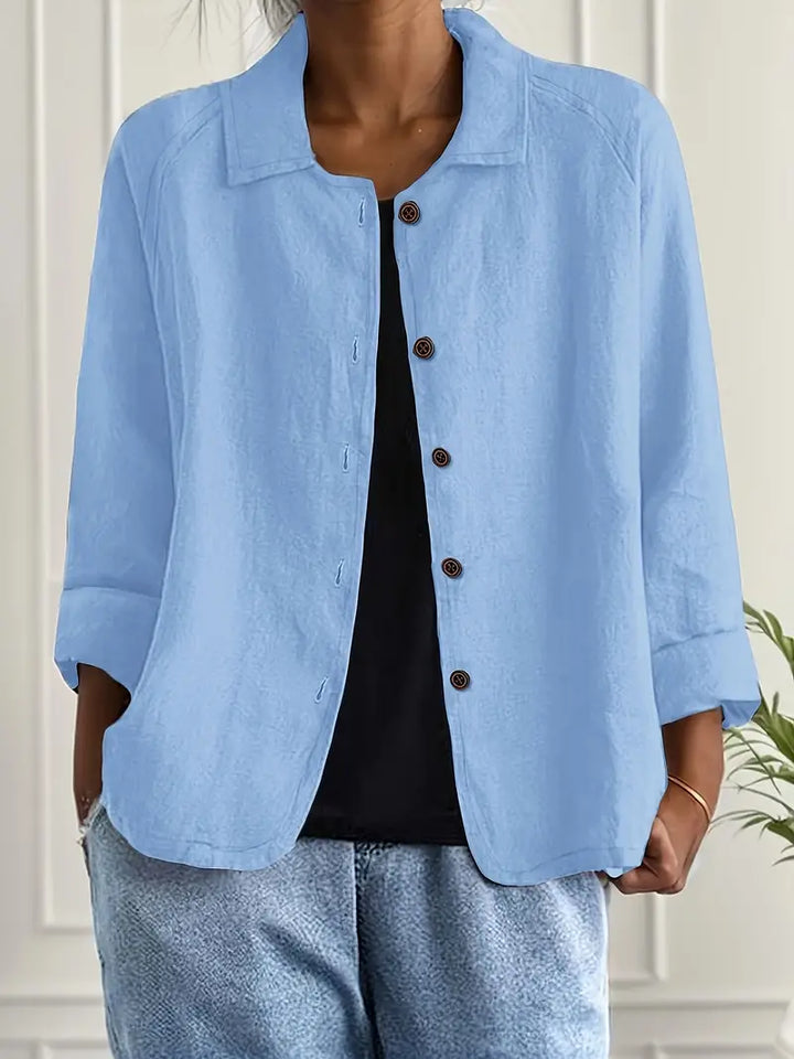 Bella | Dames Casual Lichtgewicht Jas Met Knoopsluiting Aan De Voorkant