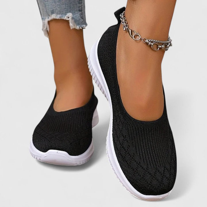 Fiona | Dames Lichtgewicht Instap Gebreide Flats