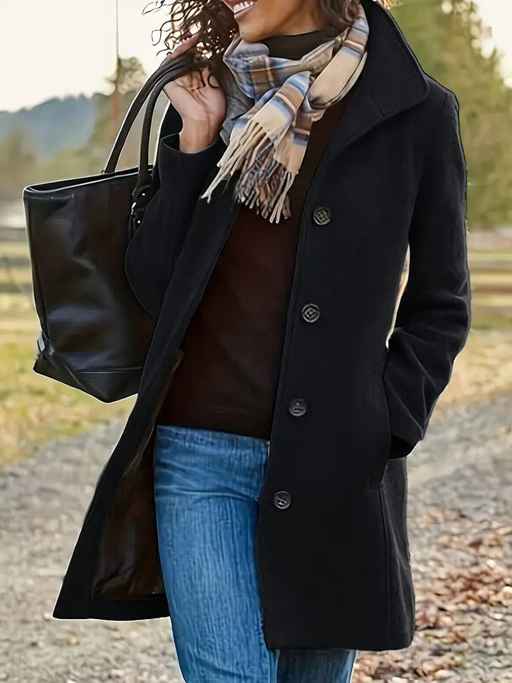 Estrella | Dame Winter Knopen Jas Klassieke Stijl