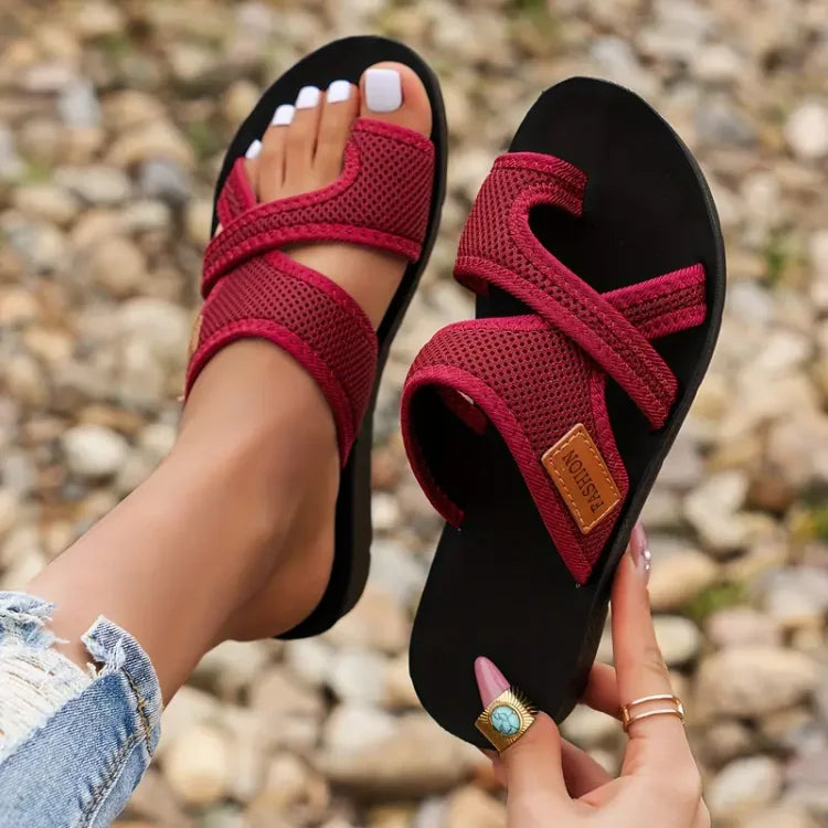 Bailey | Dames Instap Platte Band Sandalen