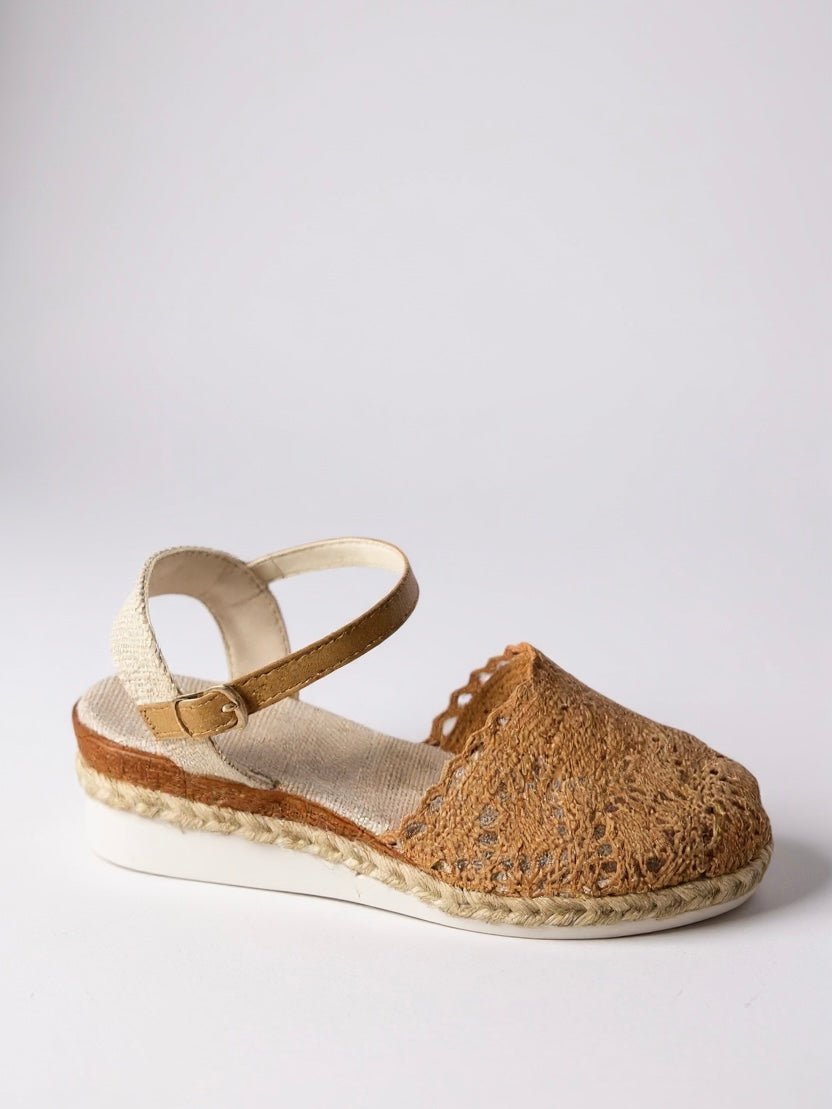 Dames Boho Gevlochten Crochet Platform Sandalen