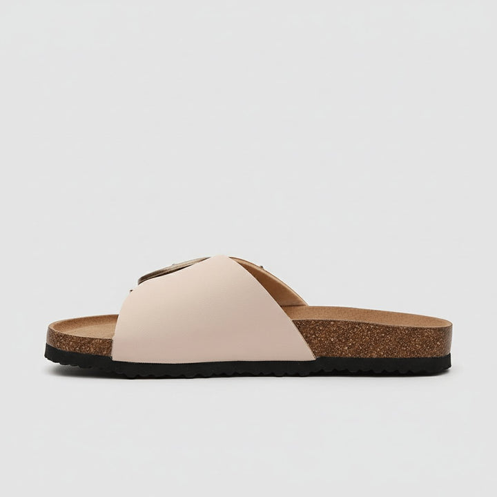 Dames Comfortable Sandals Brede Band Verstelbare Gesp Instappers