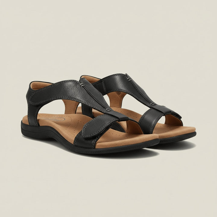 Dames Comfortable Sandals T-Strap Klittenband Open Teen