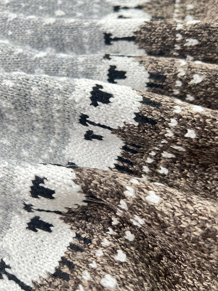 Dames Dikgebreide Schapenpatroon Jacquard Pullover Trui