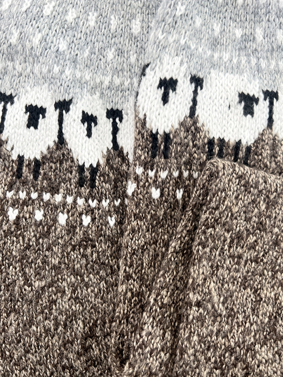 Dames Dikgebreide Schapenpatroon Jacquard Pullover Trui