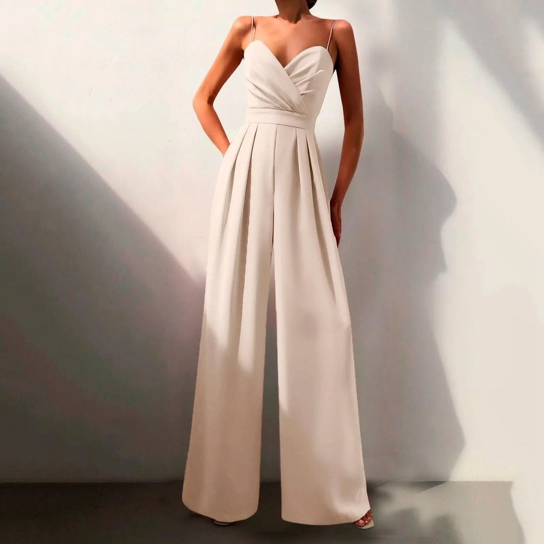 Dames Elegante Wide Leg Jumpsuit Sweetheart Hals Spaghettiband