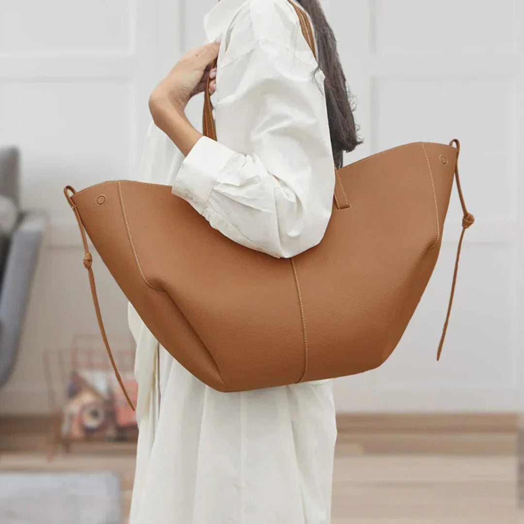Dames Grote Vintage Kunstleren Schouder Tote Bag