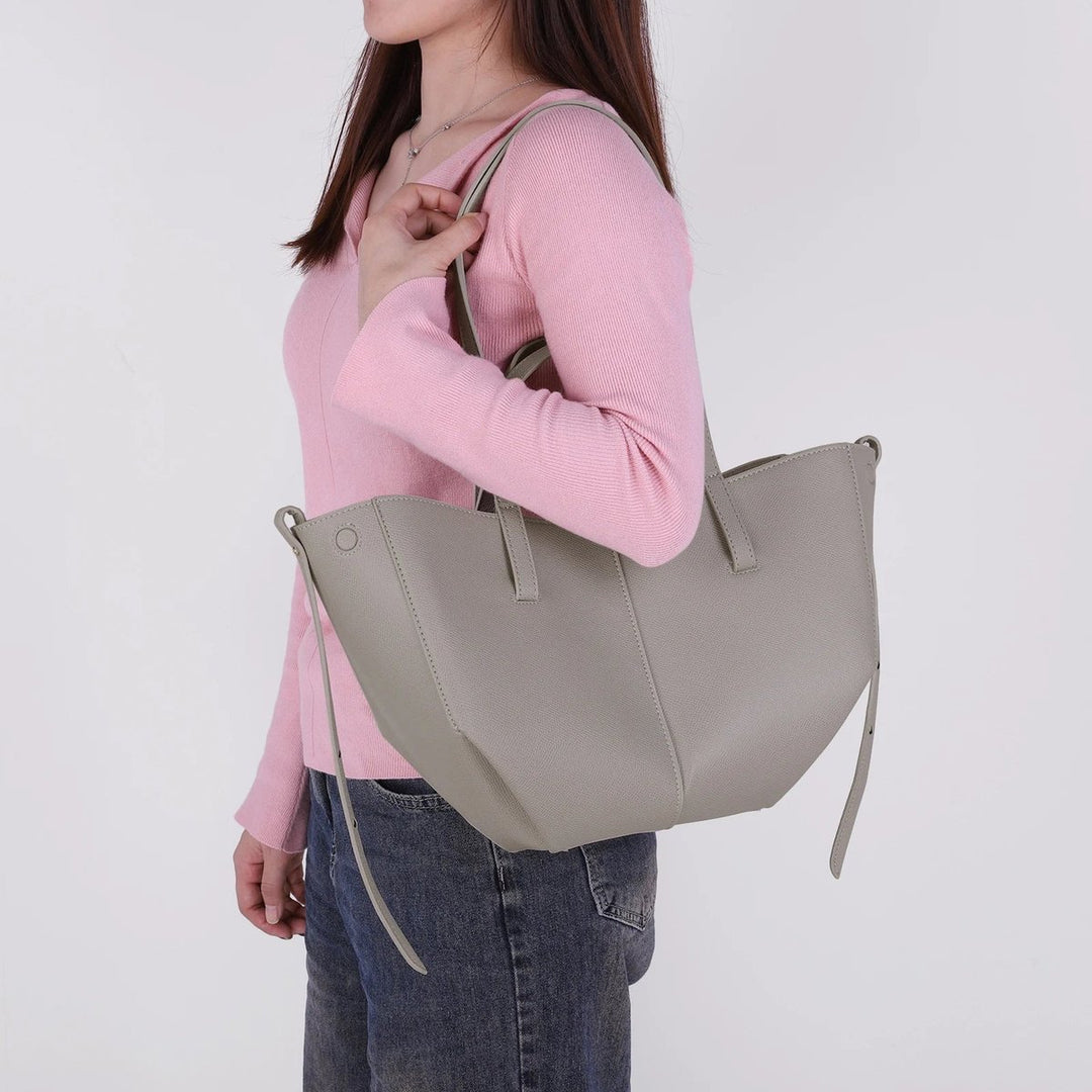 Dames Grote Vintage Kunstleren Schouder Tote Bag