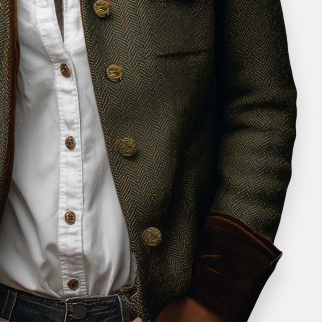 Dames Herringbone Gestructureerde Lange Mouw Blazer