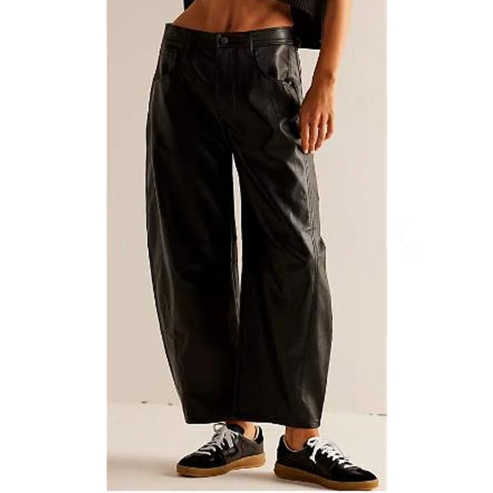 Dames Hoge Taille Wide-Leg Barrel Jeans Relaxed Fit