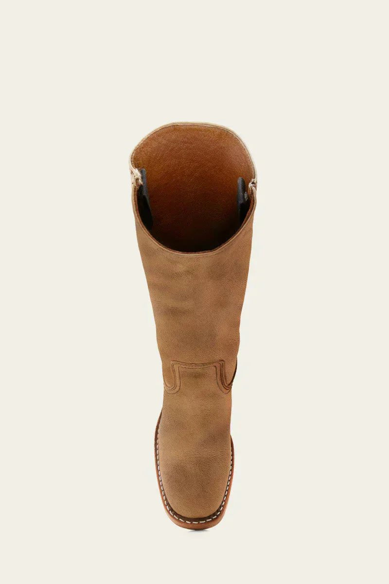 Dames Kniehoge Leren Slim-Fit Laarzen Gestructureerde Zool