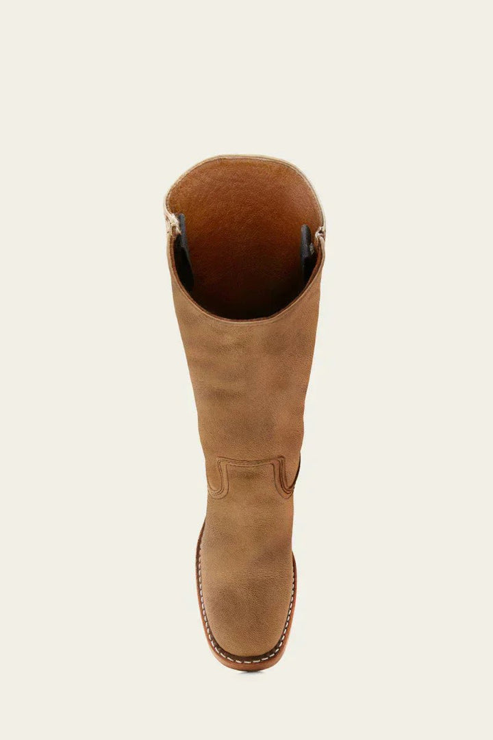 Dames Kniehoge Leren Slim-Fit Laarzen Gestructureerde Zool