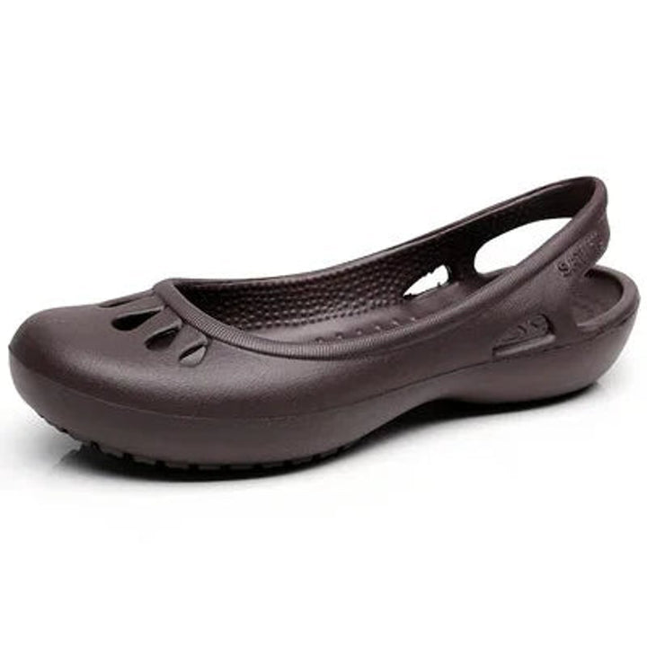 Dames Lichtgewicht Waterproof Jelly Comfortable Sandals Slingback - Coffee