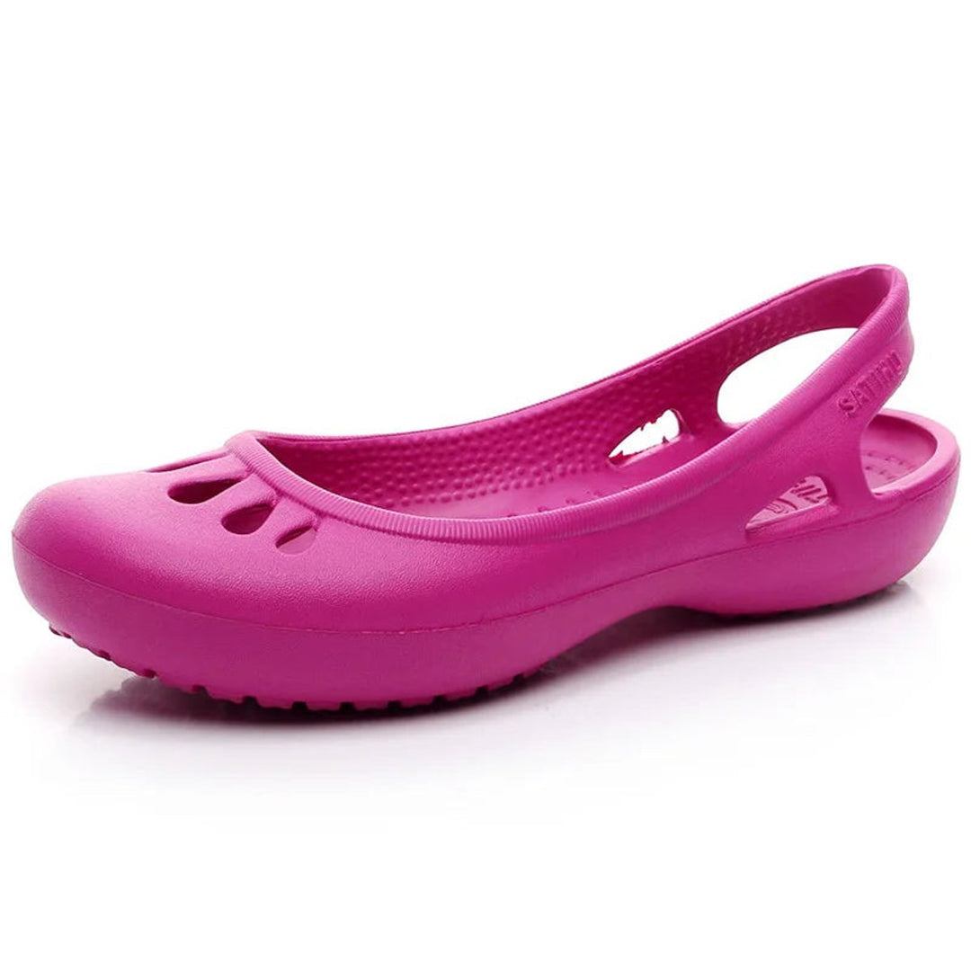 Dames Lichtgewicht Waterproof Jelly Comfortable Sandals Slingback - Rose Red