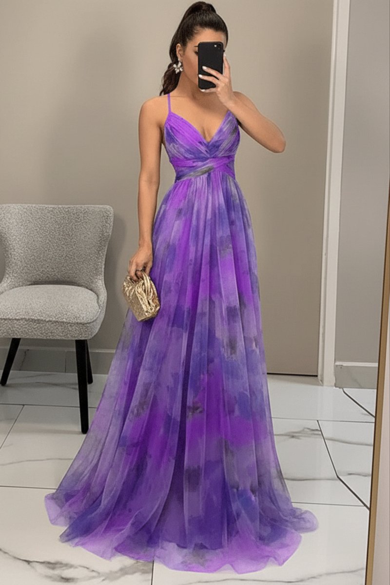 Dames Mouwloze Bloemenprint Maxi Cocktail Dress A-Lijn