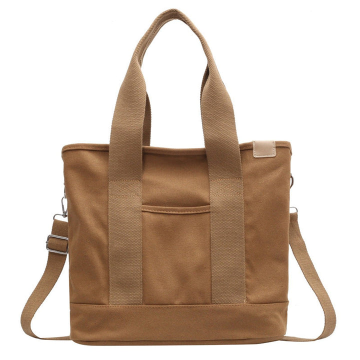 Dames Multifunctionele Canvas Tote Bag Verstelbare Schouderriem - Khaki