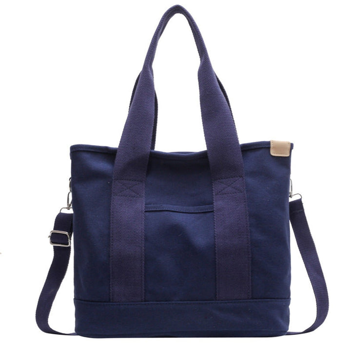 Dames Multifunctionele Canvas Tote Bag Verstelbare Schouderriem - Blau