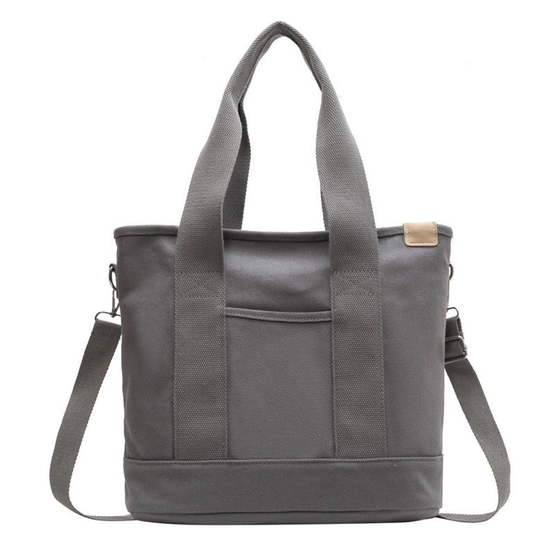 Dames Multifunctionele Canvas Tote Bag Verstelbare Schouderriem - Grau