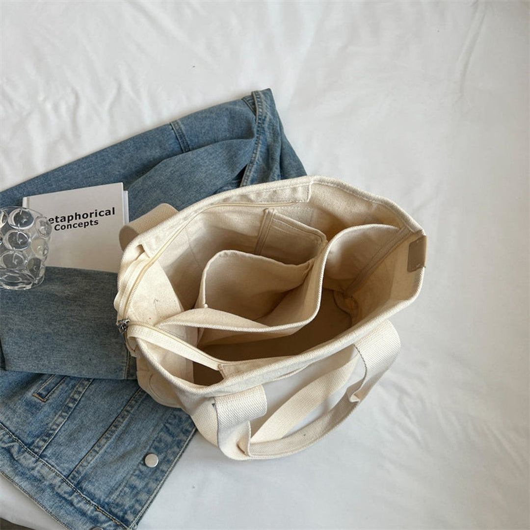 Dames Multifunctionele Canvas Tote Bag Verstelbare Schouderriem