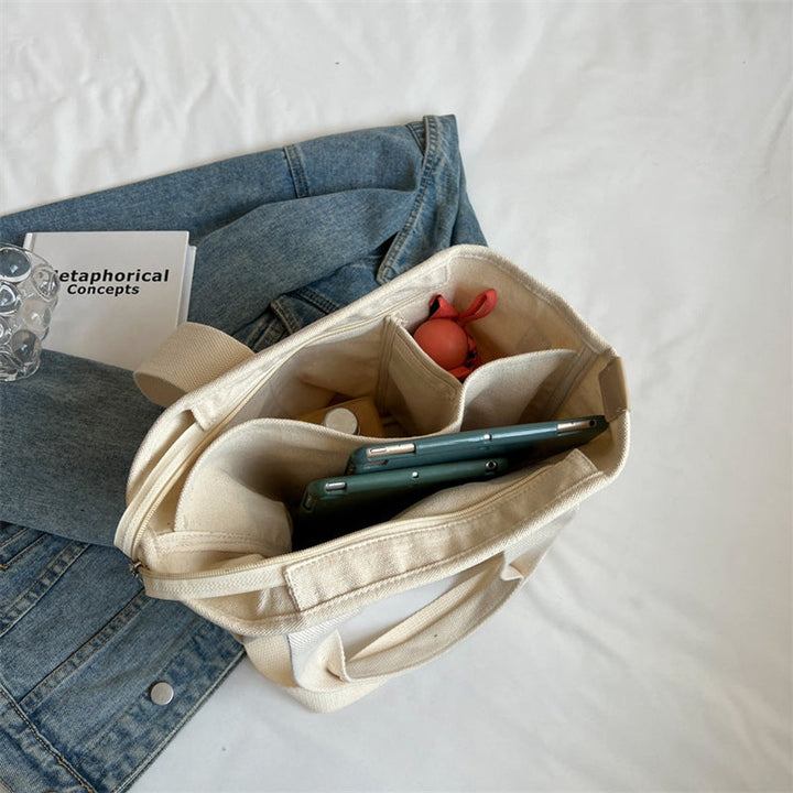 Dames Multifunctionele Canvas Tote Bag Verstelbare Schouderriem
