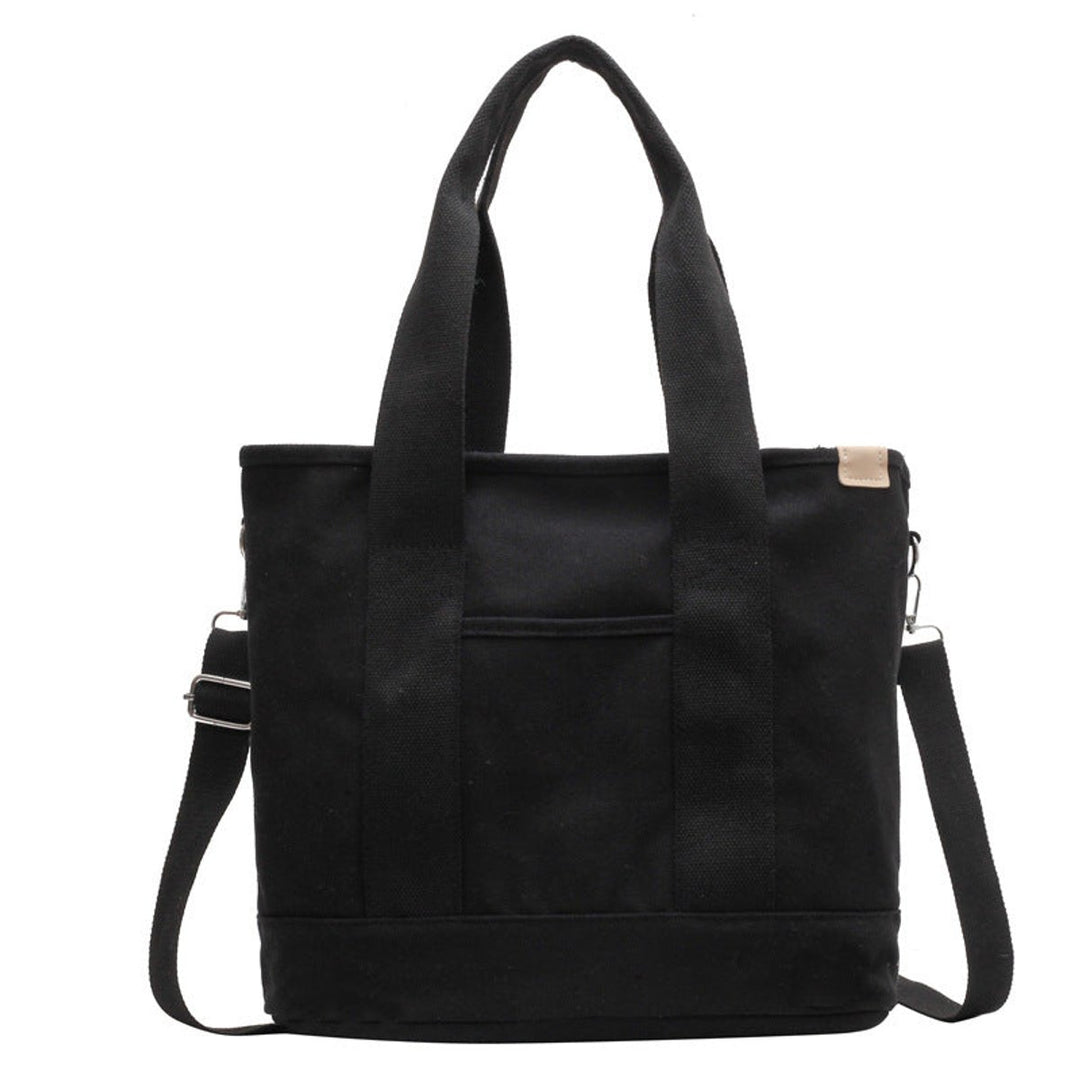 Dames Multifunctionele Canvas Tote Bag Verstelbare Schouderriem - Schwarz