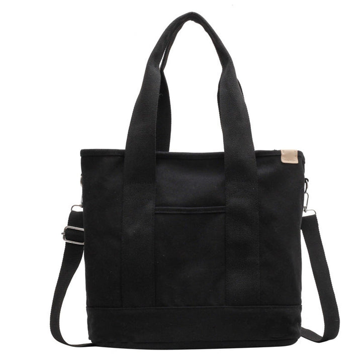 Dames Multifunctionele Canvas Tote Bag Verstelbare Schouderriem - Schwarz