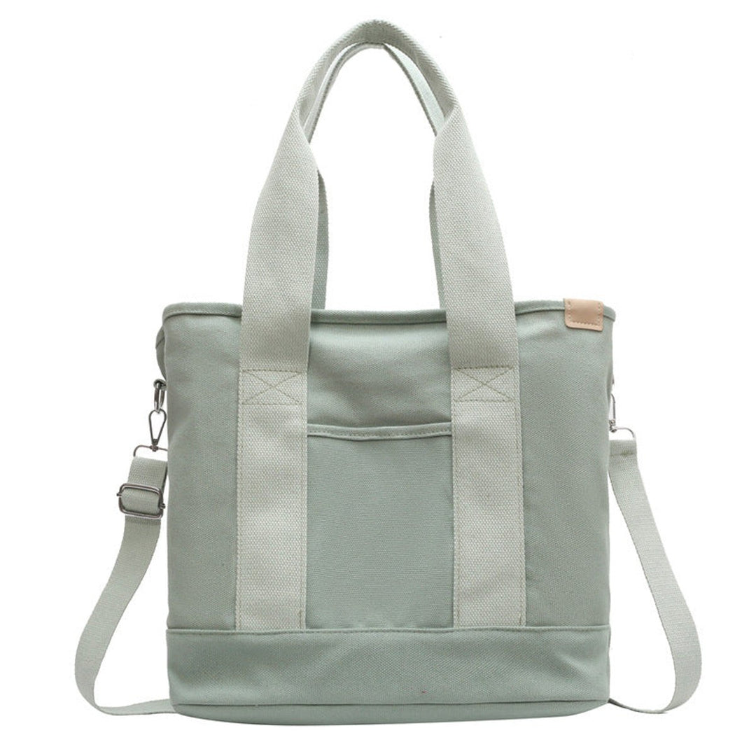Dames Multifunctionele Canvas Tote Bag Verstelbare Schouderriem - Grün
