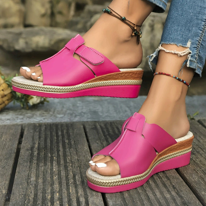 Dames Open-Teen Sleehak Klittenband Comfortabele Sandalen