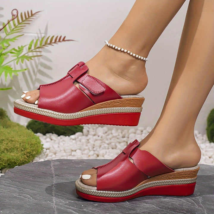 Dames Open-Teen Sleehak Klittenband Comfortabele Sandalen