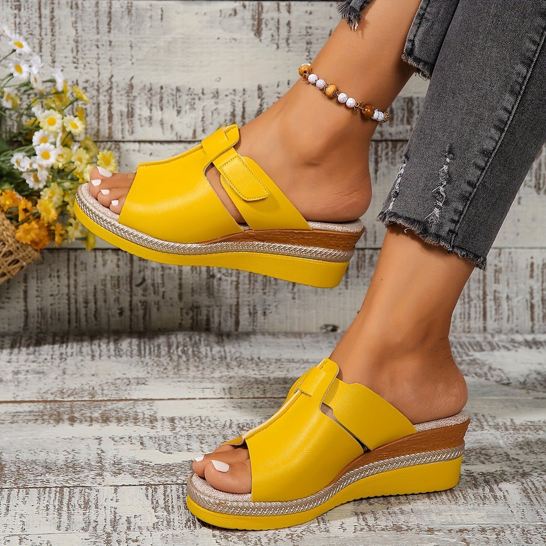 Dames Open-Teen Sleehak Klittenband Comfortabele Sandalen