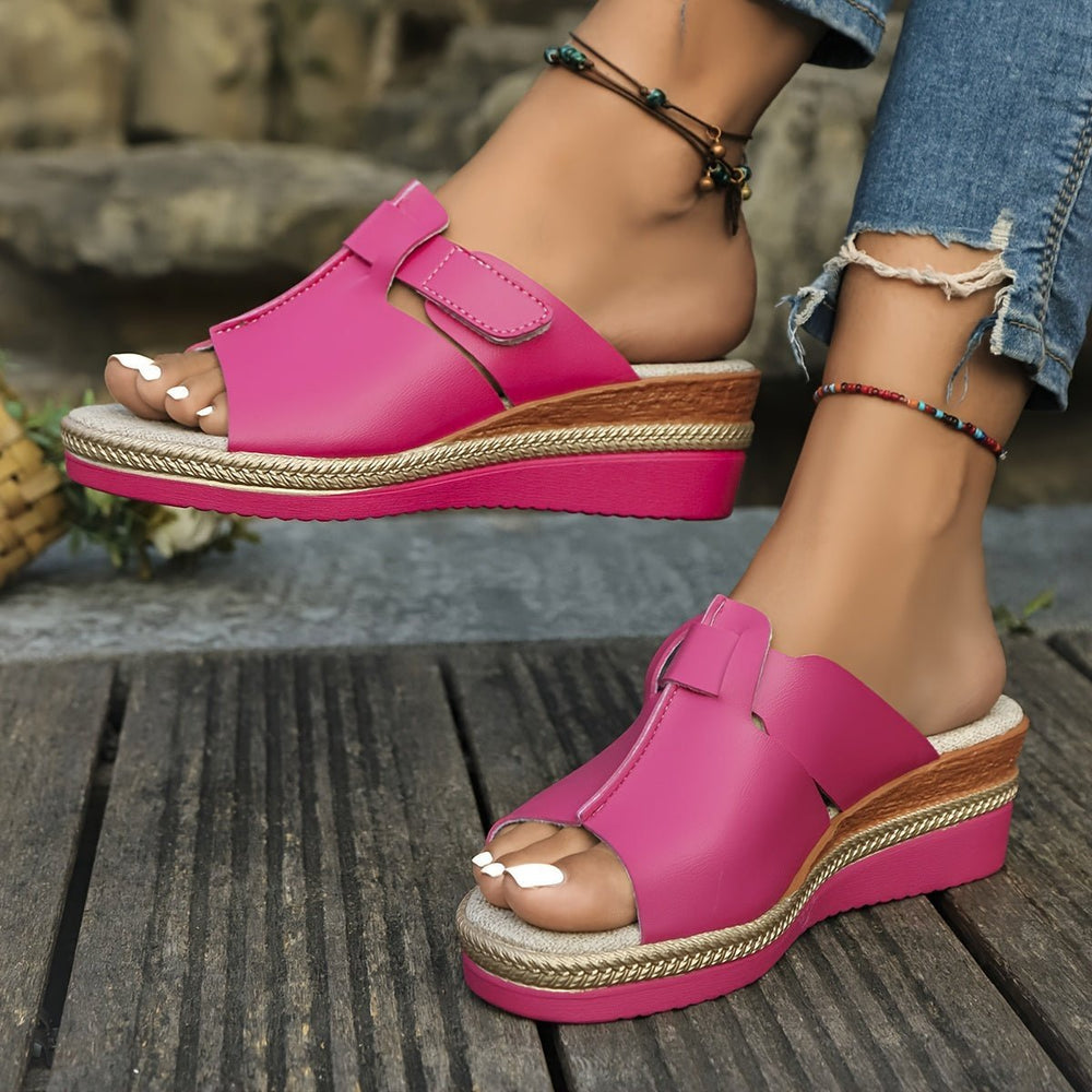 Dames Open-Teen Sleehak Klittenband Comfortabele Sandalen