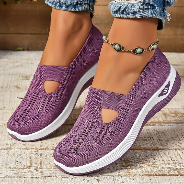 Dames Orthopedische Comfortabele Sandalen Instappers Ademend - Purple