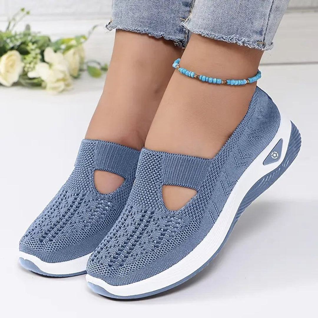 Dames Orthopedische Comfortabele Sandalen Instappers Ademend - Blue